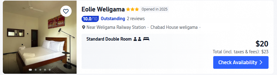 eolie weligama hotel lowest price