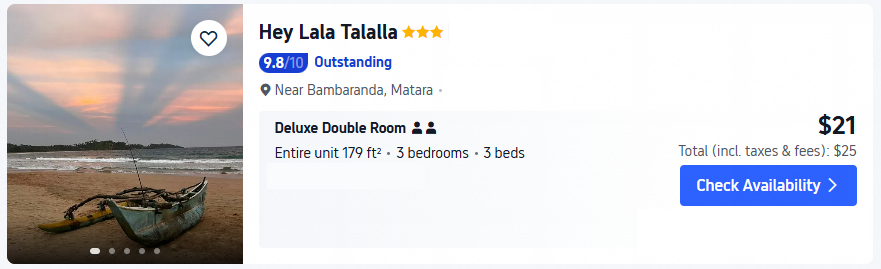 Hey Lala Talalla mirissa hotel lowest price