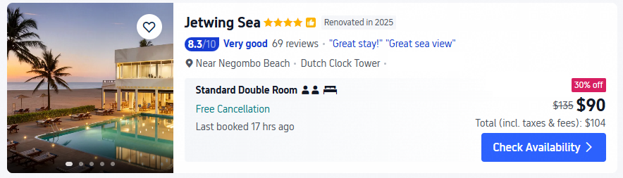 jetwing sea negombo
