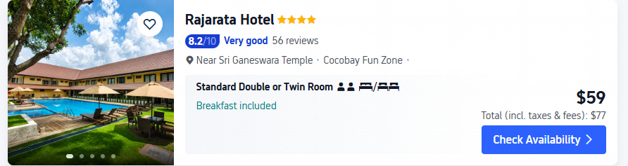rajarata anuradhapura  hotel lowest price