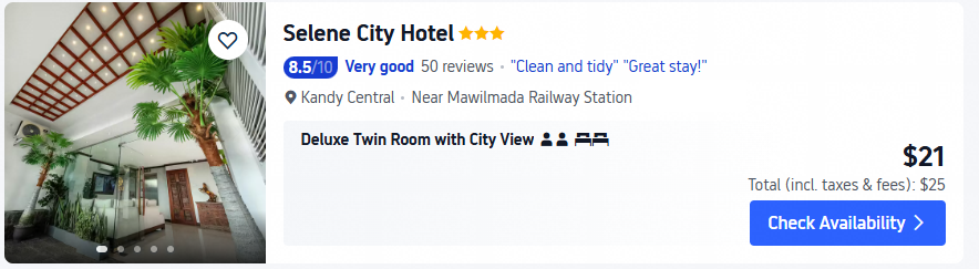 selene city hotel kandy lowest price